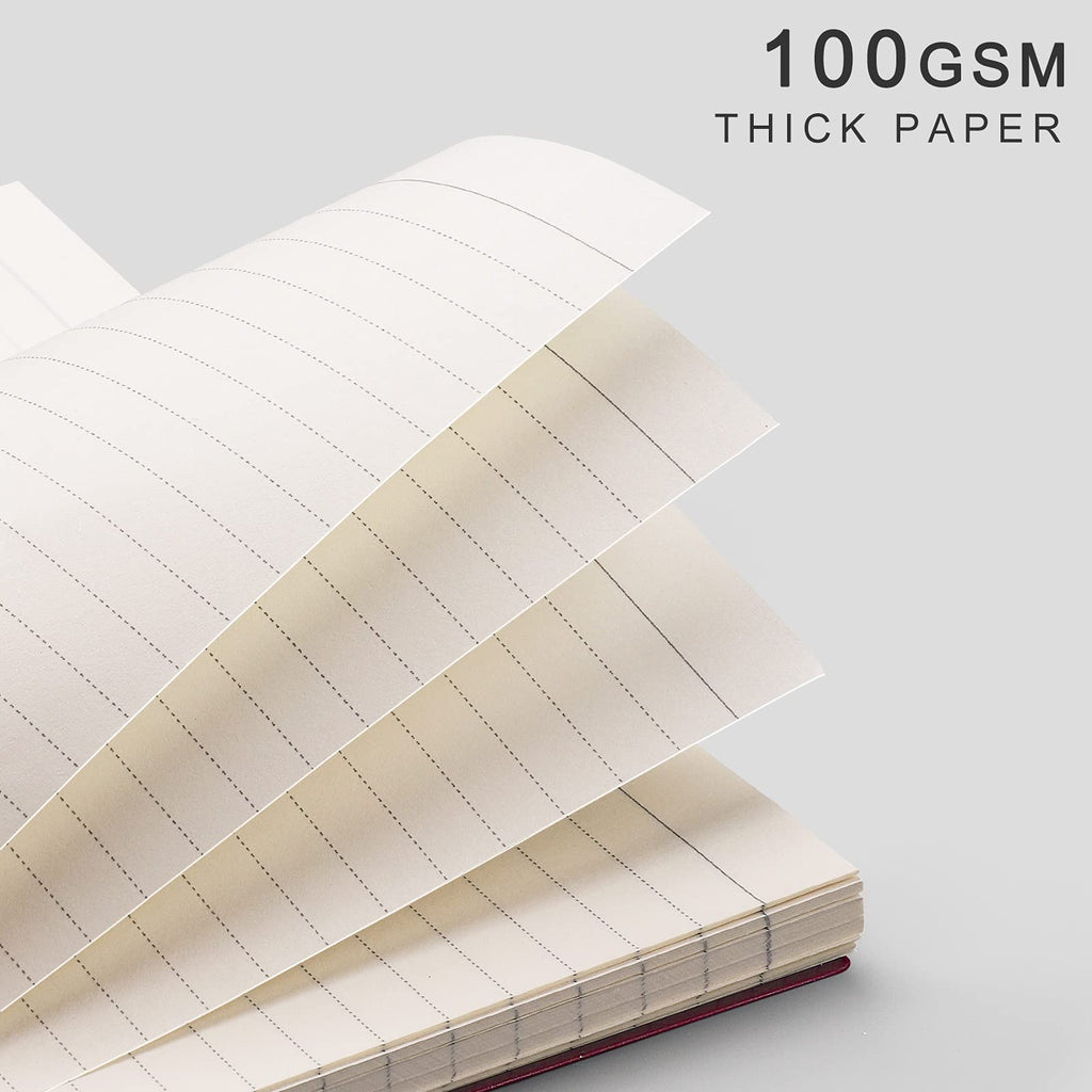 EMSHOI Lined Journal Spiral Notebook 5.7" x 8.22" - 4 Pack 640 Pages 100gsm Thick Paper, A5 Small Notebooks College Ruled, Plastic Hardcover Journals for Writing Women Men Work School Supplies