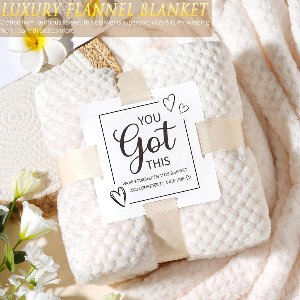 Get Well Soon Gifts Baskets for Women Self Care Gifts, Spa Care Package After Surgery Inspirational Thinking of You Sympathy Gift, Feel Better Encouragement Gift for Women Sick Friends Mom w/ Blanket
