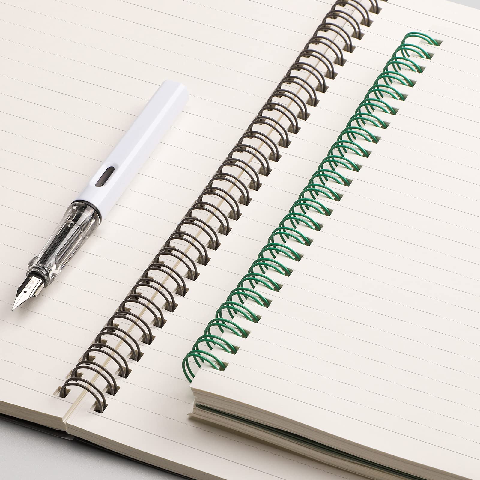 EMSHOI Lined Journal Spiral Notebook 5.7" x 8.22" - 4 Pack 640 Pages 100gsm Thick Paper, A5 Small Notebooks College Ruled, Plastic Hardcover Journals for Writing Women Men Work School Supplies