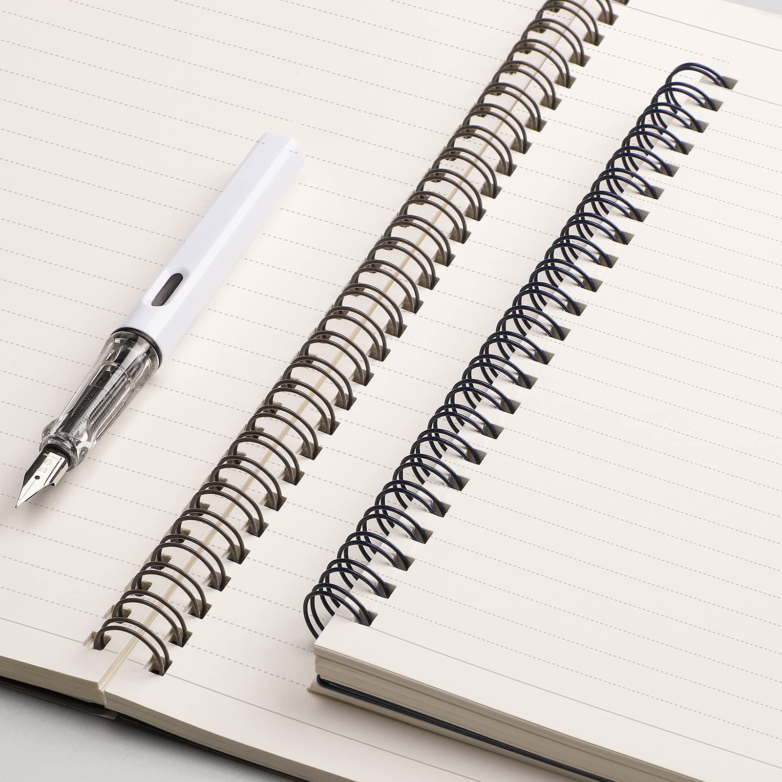 EMSHOI Lined Journal Spiral Notebook 5.7" x 8.22" - 4 Pack 640 Pages 100gsm Thick Paper, A5 Small Notebooks College Ruled, Plastic Hardcover Journals for Writing Women Men Work School Supplies