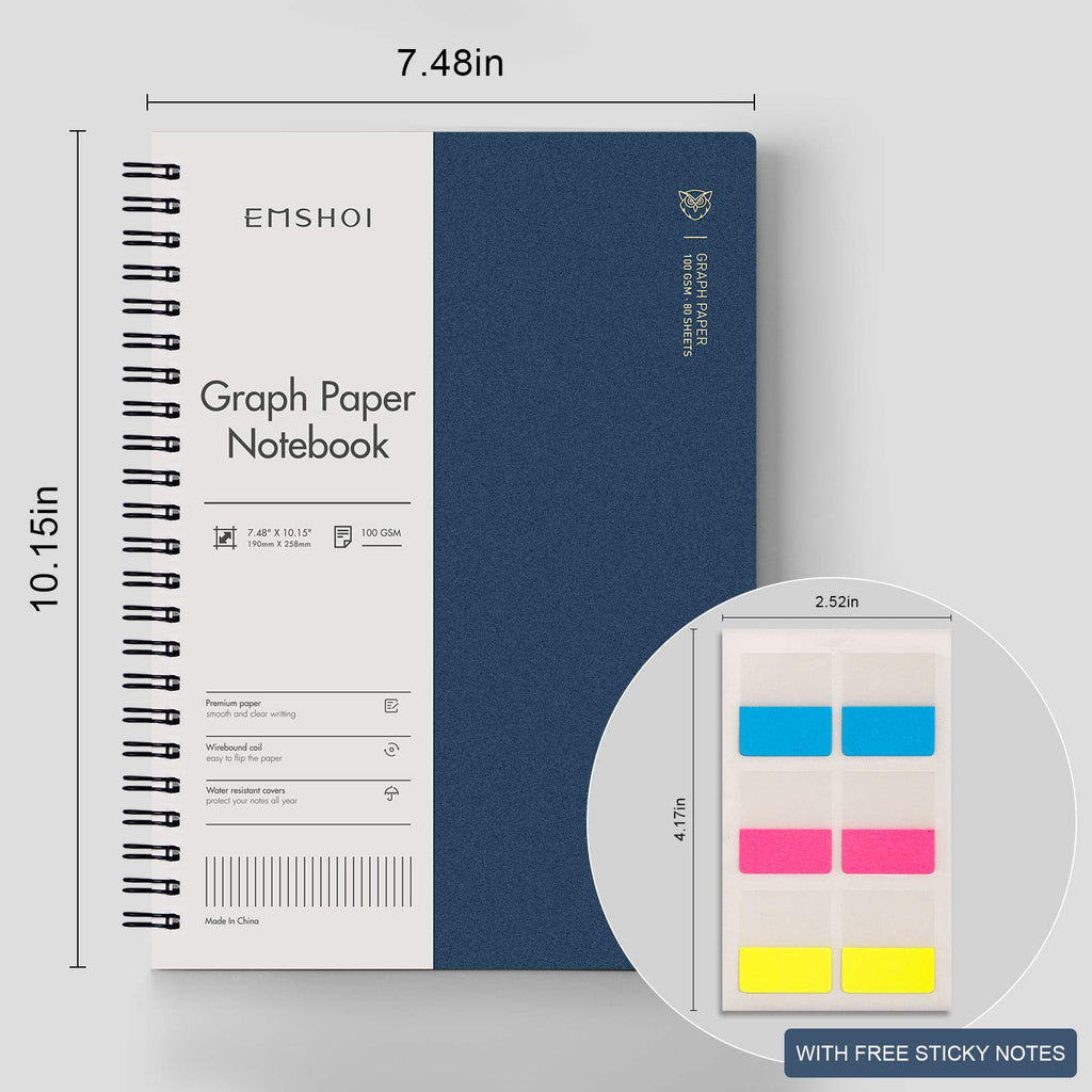 EMSHOI Lined Journal Spiral Notebook 5.7" x 8.22" - 4 Pack 640 Pages 100gsm Thick Paper, A5 Small Notebooks College Ruled, Plastic Hardcover Journals for Writing Women Men Work School Supplies