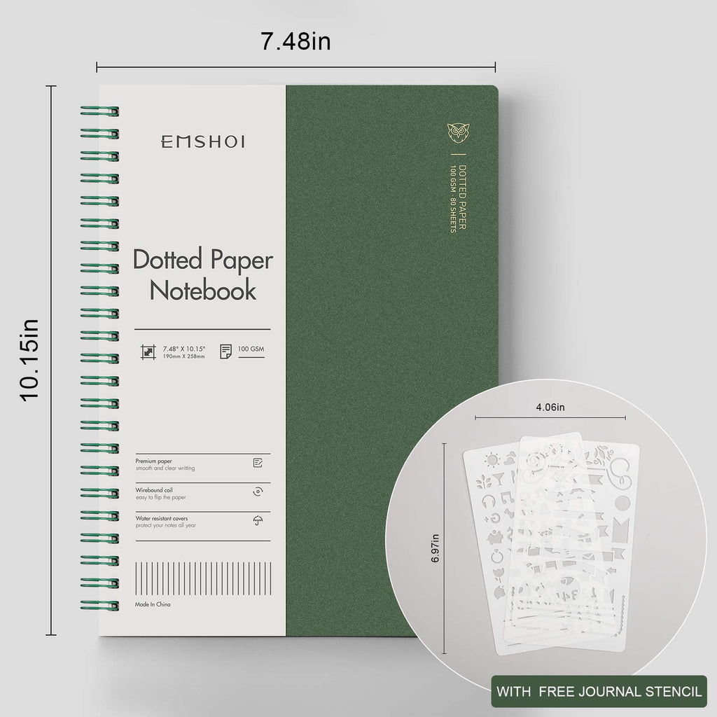 EMSHOI Lined Journal Spiral Notebook 5.7" x 8.22" - 4 Pack 640 Pages 100gsm Thick Paper, A5 Small Notebooks College Ruled, Plastic Hardcover Journals for Writing Women Men Work School Supplies