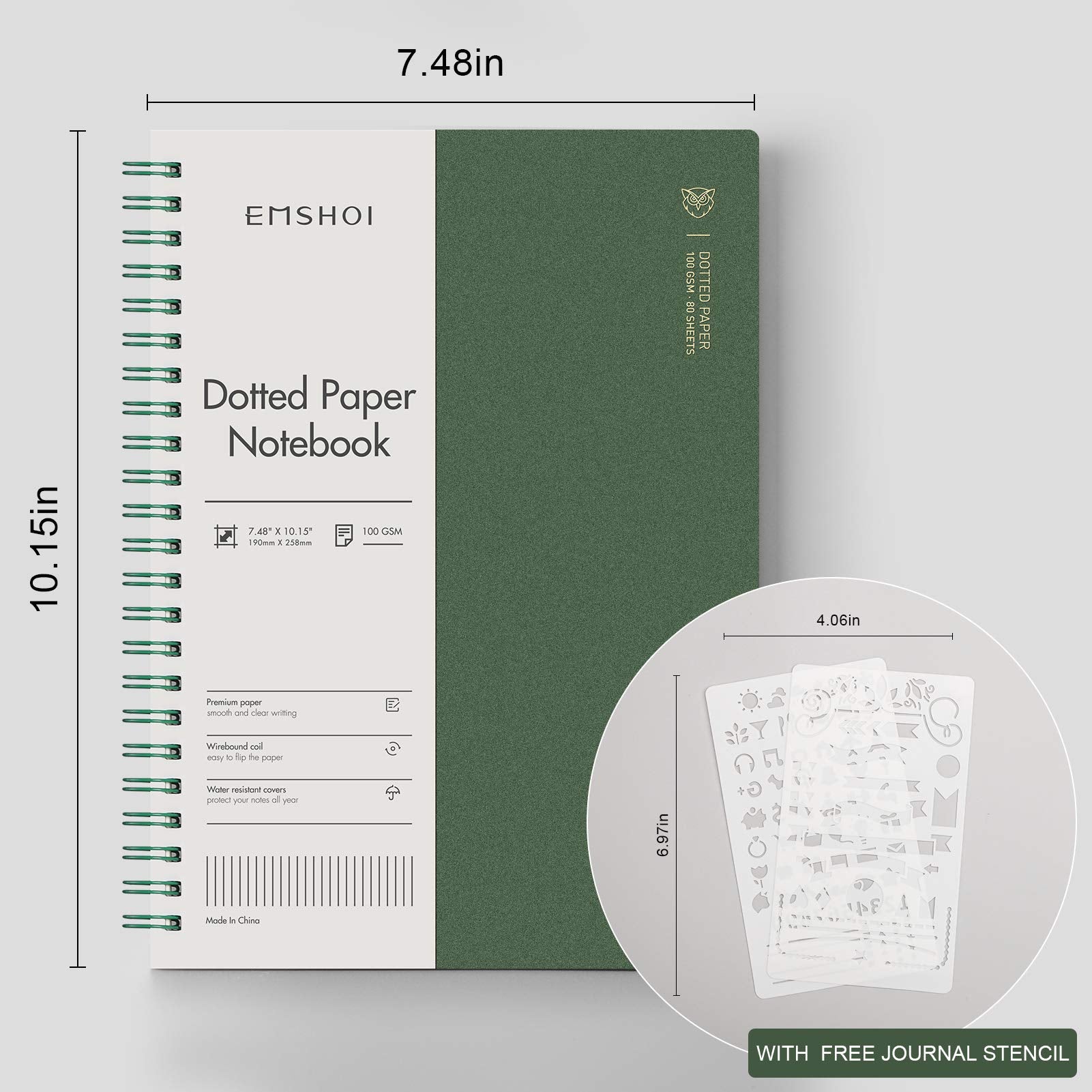 EMSHOI Lined Journal Spiral Notebook 5.7" x 8.22" - 4 Pack 640 Pages 100gsm Thick Paper, A5 Small Notebooks College Ruled, Plastic Hardcover Journals for Writing Women Men Work School Supplies