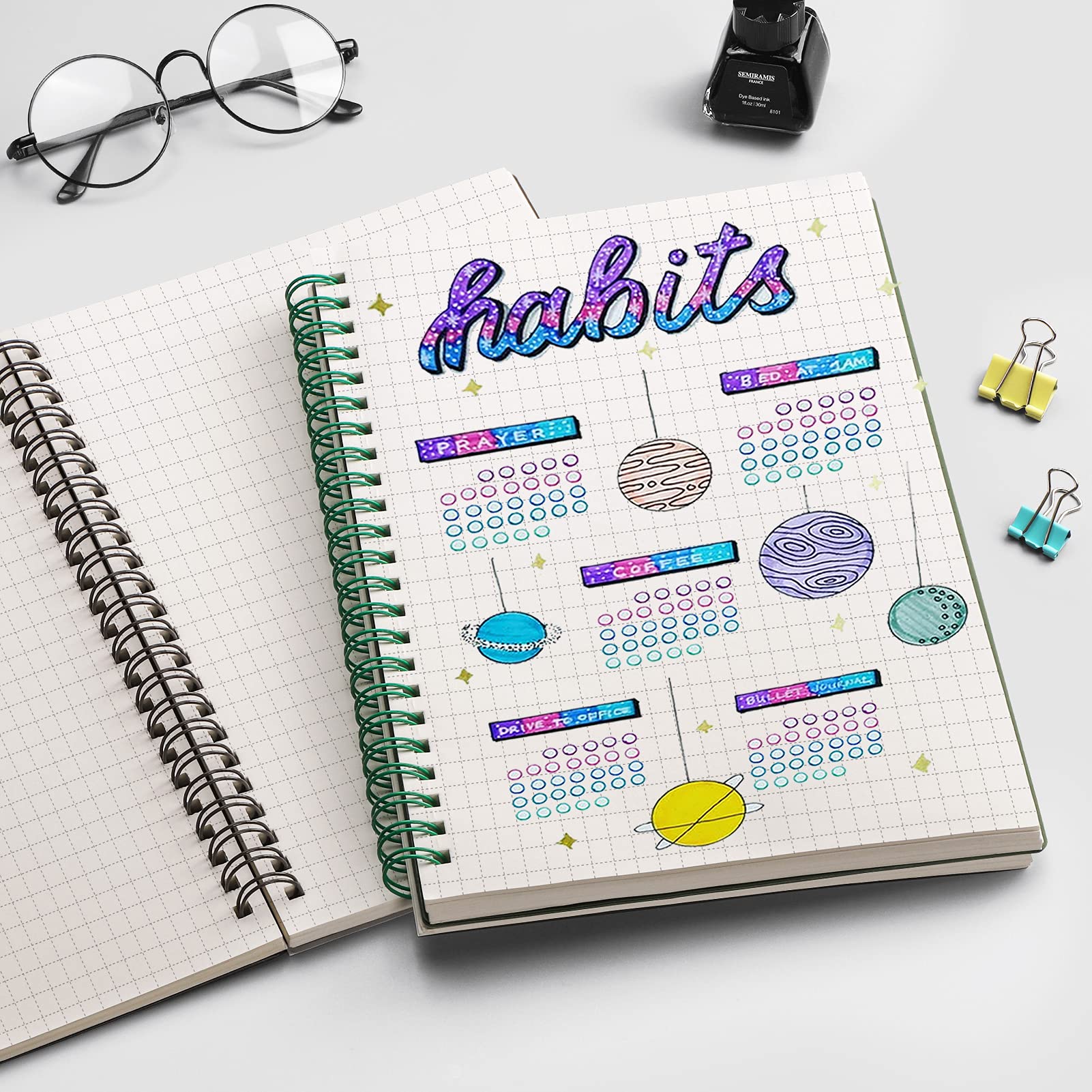 EMSHOI Lined Journal Spiral Notebook 5.7" x 8.22" - 4 Pack 640 Pages 100gsm Thick Paper, A5 Small Notebooks College Ruled, Plastic Hardcover Journals for Writing Women Men Work School Supplies