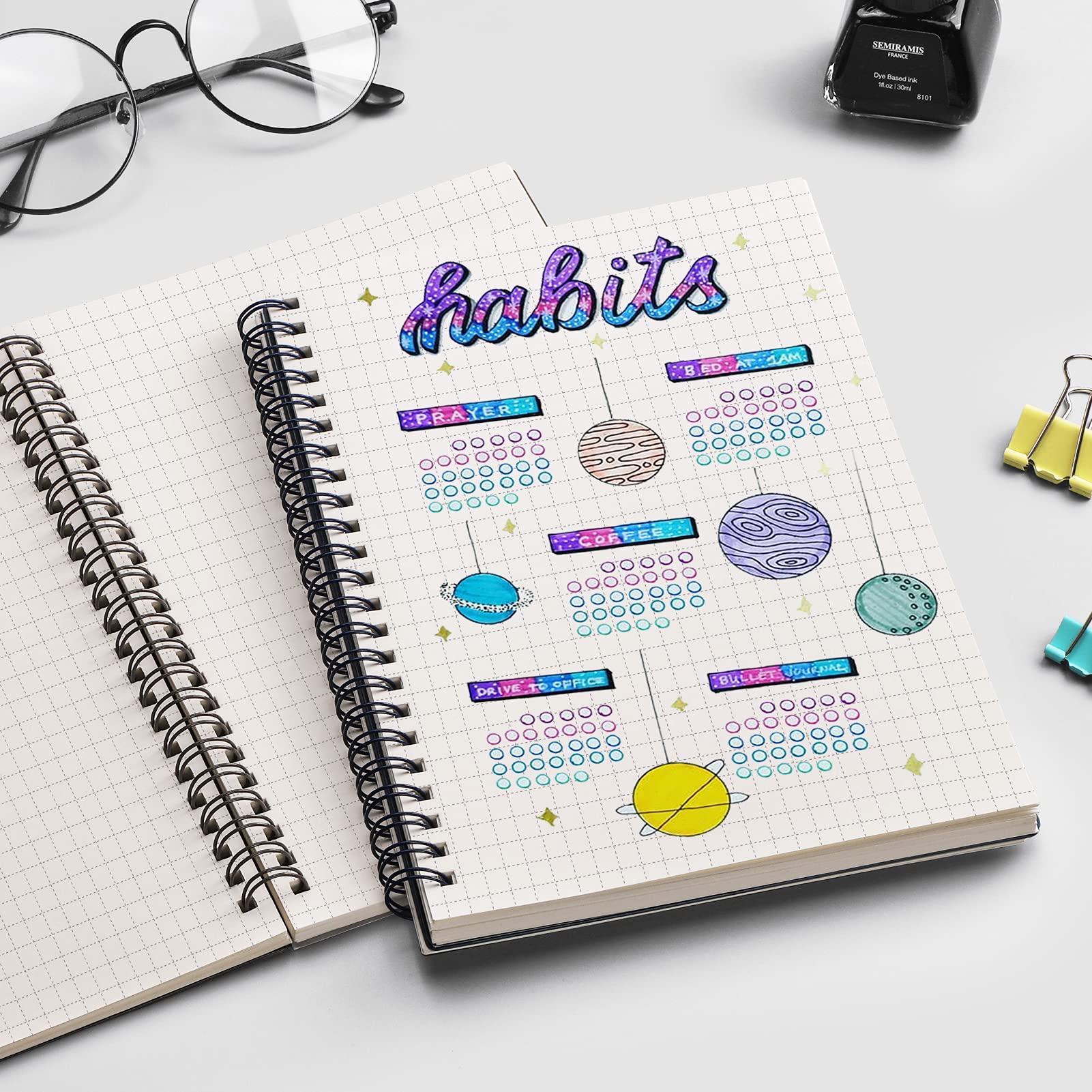 EMSHOI Lined Journal Spiral Notebook 5.7" x 8.22" - 4 Pack 640 Pages 100gsm Thick Paper, A5 Small Notebooks College Ruled, Plastic Hardcover Journals for Writing Women Men Work School Supplies