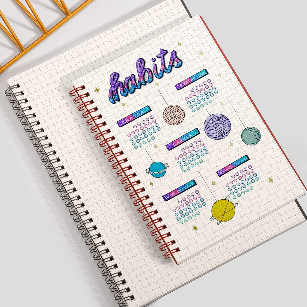 EMSHOI Lined Journal Spiral Notebook 5.7" x 8.22" - 4 Pack 640 Pages 100gsm Thick Paper, A5 Small Notebooks College Ruled, Plastic Hardcover Journals for Writing Women Men Work School Supplies