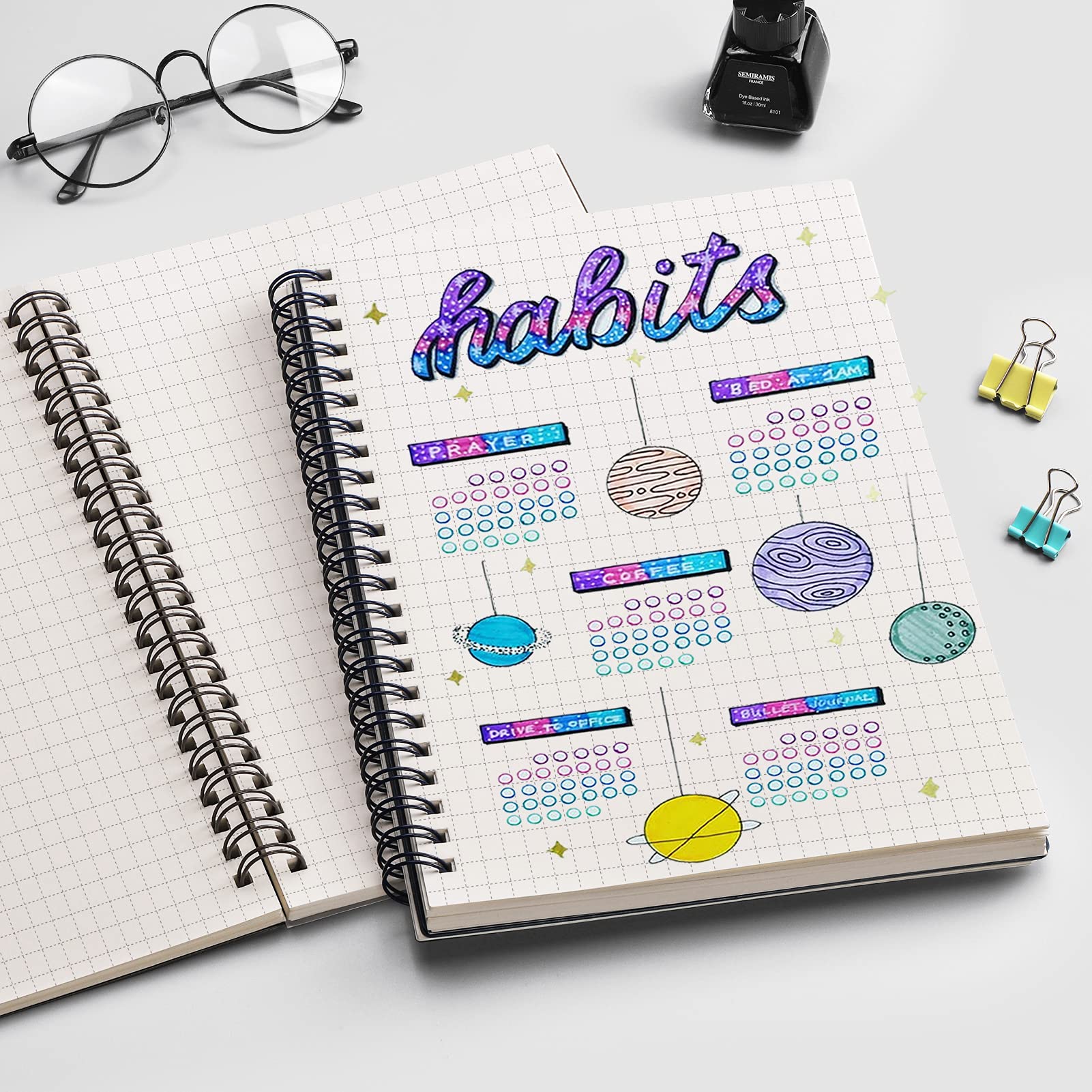 EMSHOI Lined Journal Spiral Notebook 5.7" x 8.22" - 4 Pack 640 Pages 100gsm Thick Paper, A5 Small Notebooks College Ruled, Plastic Hardcover Journals for Writing Women Men Work School Supplies